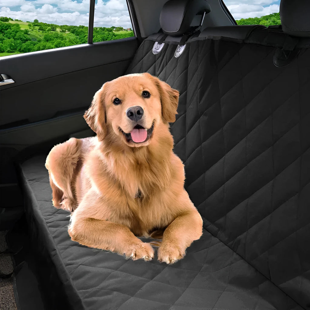 Black cloth car rear seat load pad for dogs with water and dirt resistance, designed for Volkswagen Currency