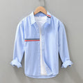 Hong Kong style loose shirt cardigan in cotton blend fabric showing front and detail views