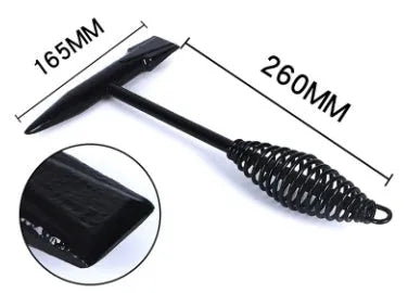 Electric welding slag removal hammer with spring handle and high carbon steel head