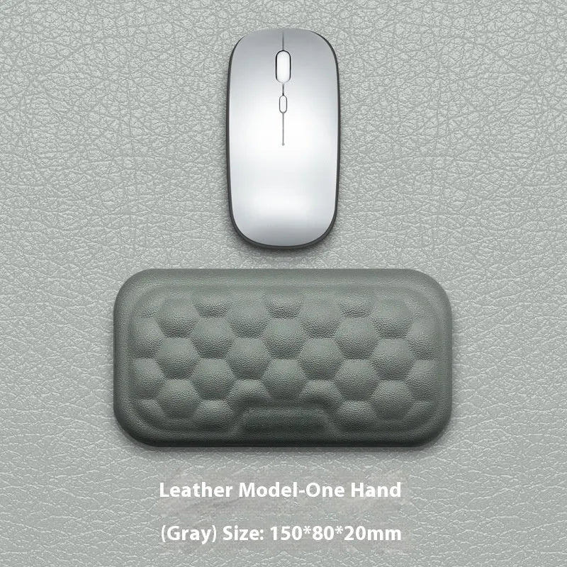 Memory foam mouse wrist pad with silicone base in black cloth cover option