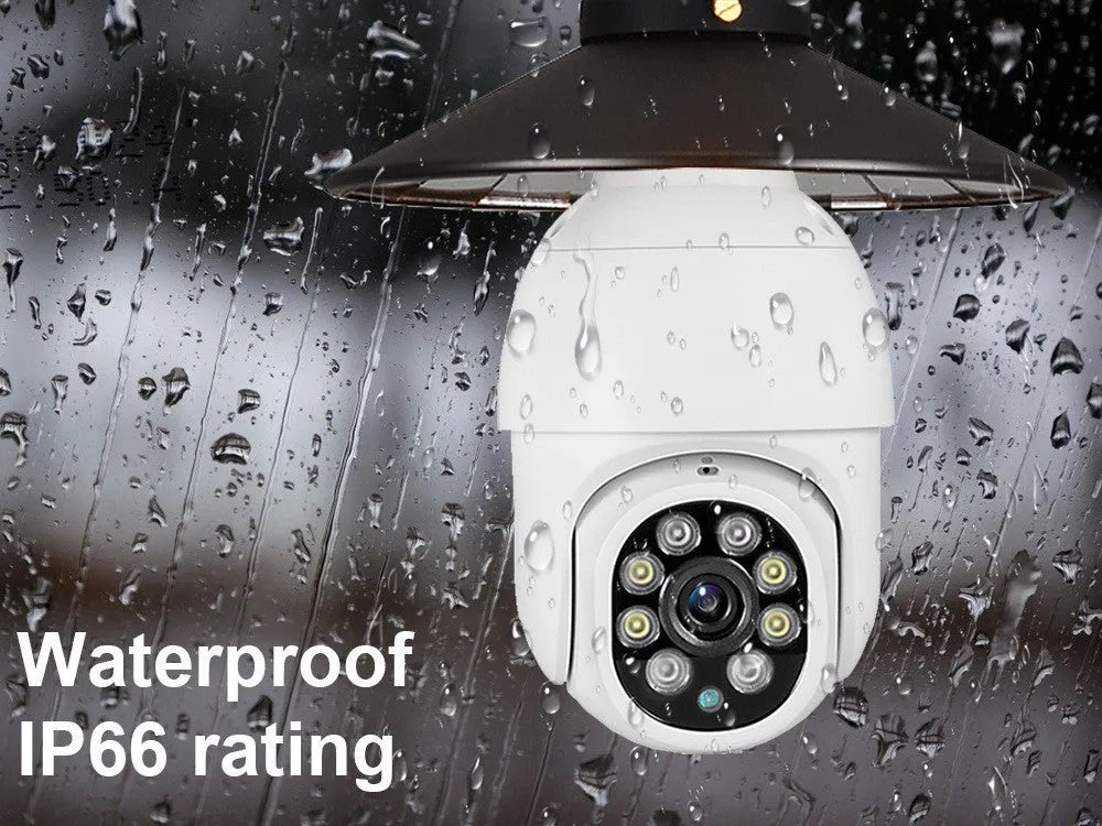 White 1080P wireless PTZ security camera with ABS housing for indoor use