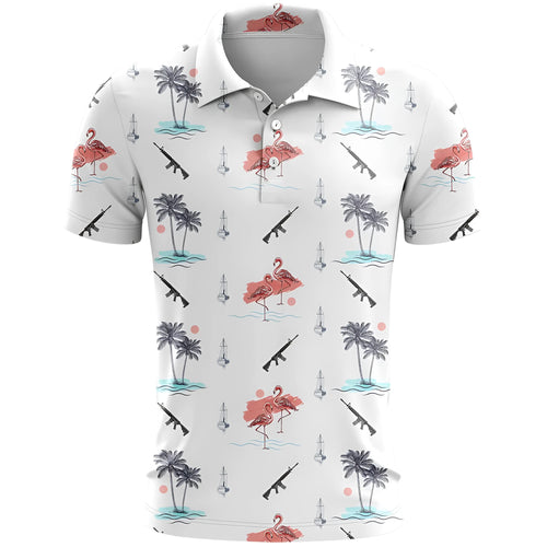 3D printed pattern on a loose fit short sleeve sports T-shirt made from bird eye cloth polyester.
