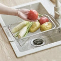 Thickened retractable stainless steel sink rack for kitchen draining, detachable, Extra Large or Large Size
