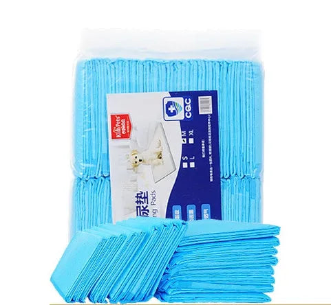 Blue disposable thickened pet diaper 60x60cm L size absorbent pad for dogs cats indoor use