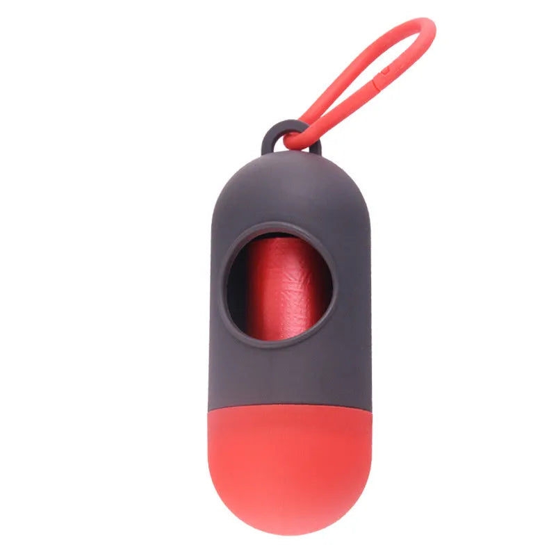 10cm plastic dog poop bag holder with retractable clip and side hook