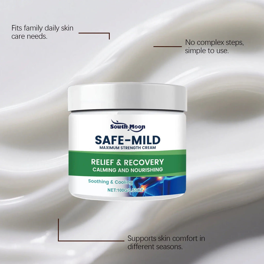 Body Soothing Cream 100g tube with allantoin, ginseng root extract, and windbreak root extract, fragrance-free.
