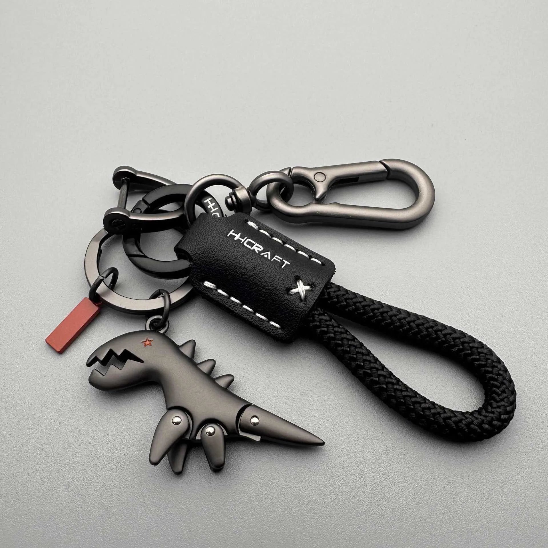 Cute cartoon little dinosaur keychain pendant made of zinc alloy for schoolbag decoration and key identification