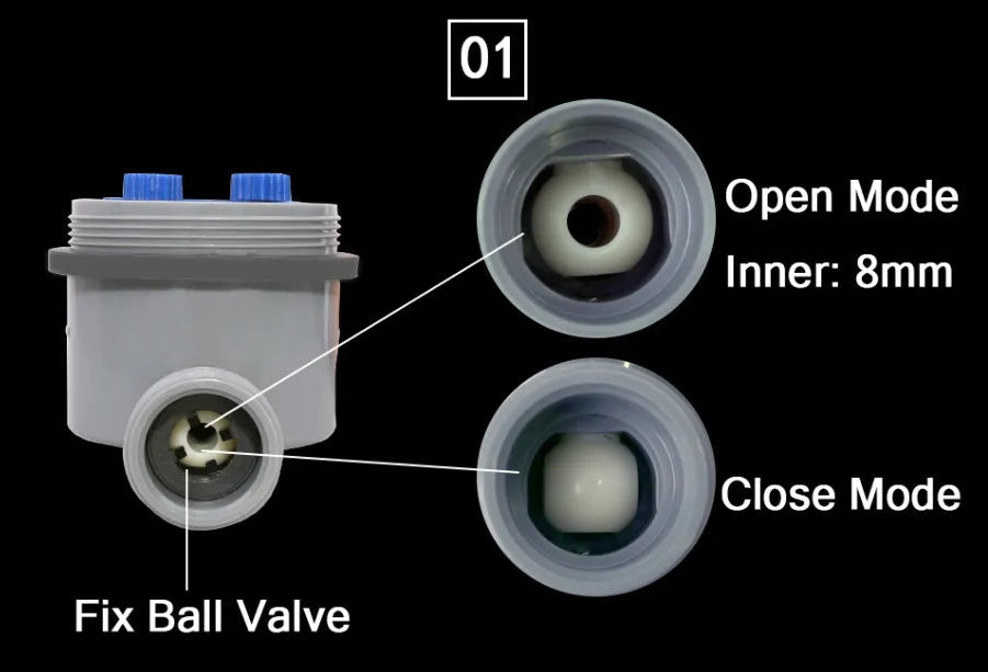 Automatic garden watering timer device showing programming interface and 3/4 inch hose connection