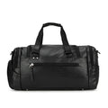 Black large capacity travel bag with separate shoe compartment for gym kit and holidays.