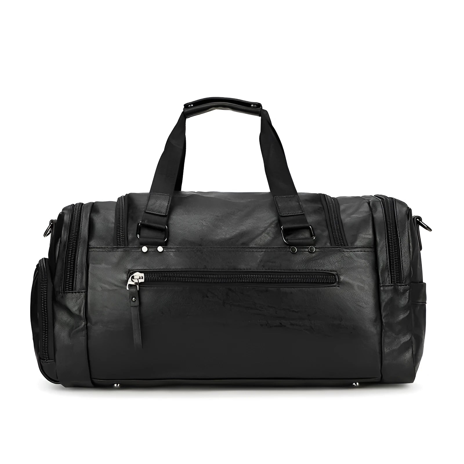 Black large capacity travel bag with separate shoe compartment for gym kit and holidays.