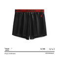 Men's solid colour boxer briefs in polyester knit fabric showing mid waist design