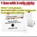 Mini pocket portable printer with USB cable and paper rolls in pink rabbit ear protective case