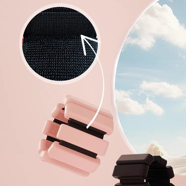 Detachable 1 lb sports weight-bearing bracelet in black, grey, light pink or pink for wrist and ankle use