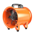 8-inch titanium steel industrial axial flow fan for dust removal and ventilation with a 5-metre air duct.
