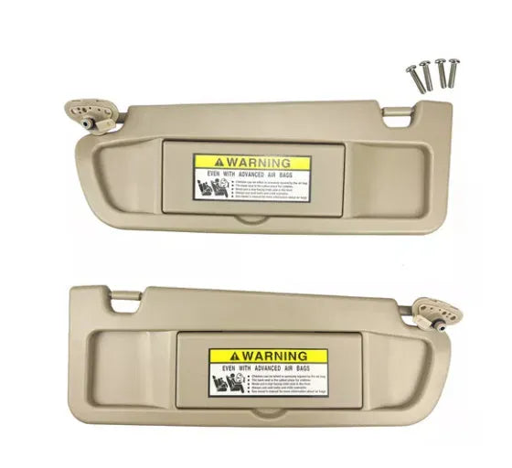 Beige left and right car sun visor pair, PVC, 83280-SNA-A01ZA for special vehicle