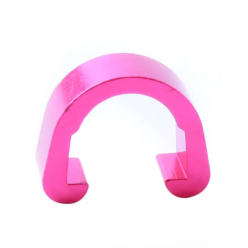 Aluminium alloy C-shaped buckle in multiple colours, showing dimensions of 10.2mm by 13mm by 5mm.