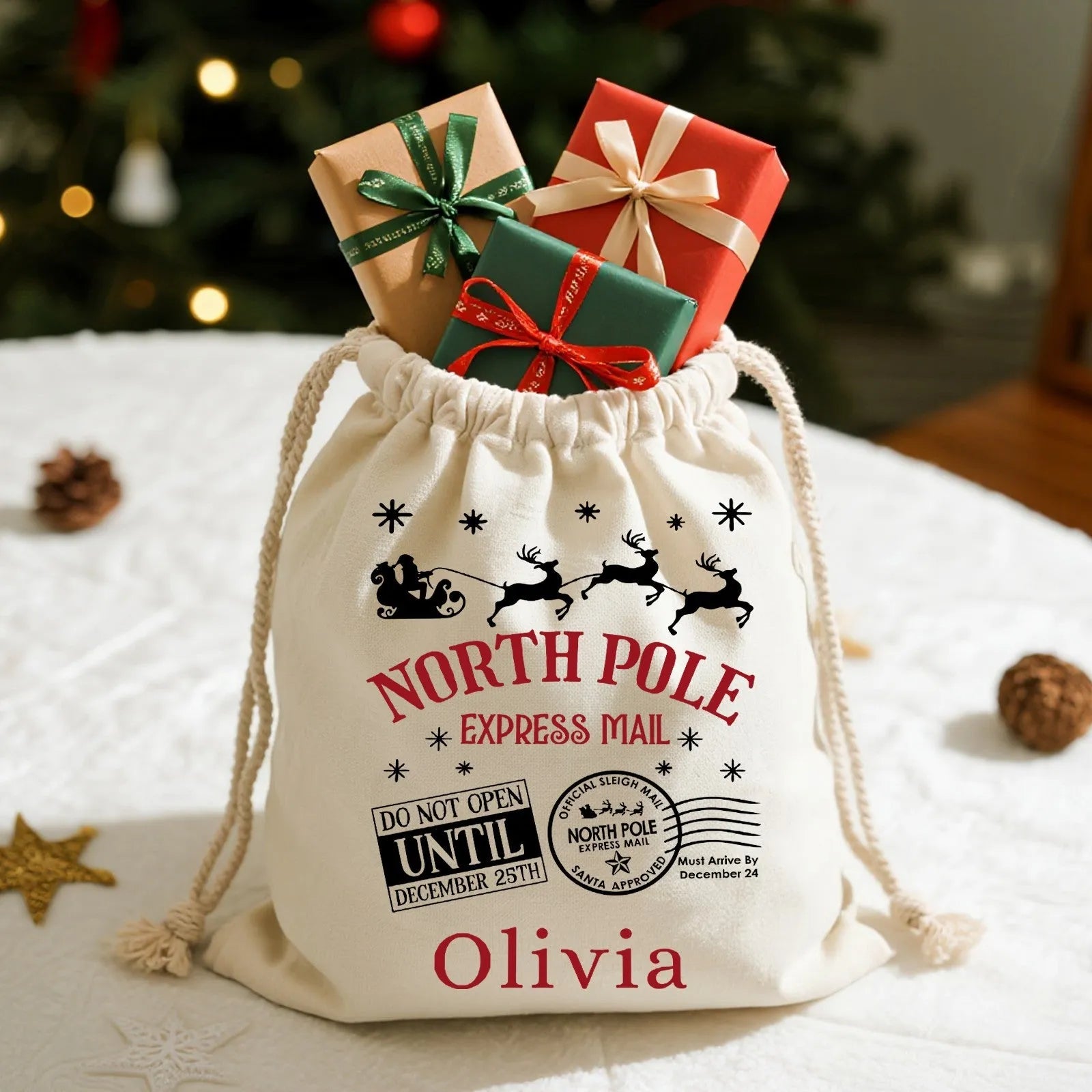 Canvas storage bag in picture colour, available in sizes from 25x30cm to 72x100cm