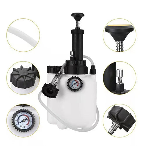 White 3L brake fluid tank replacement tool with copper and iron components