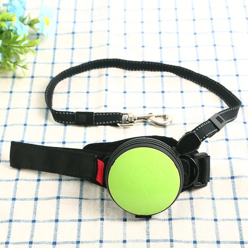 Automatic retractable dog leash with 3 metre nylon cord in six colour options
