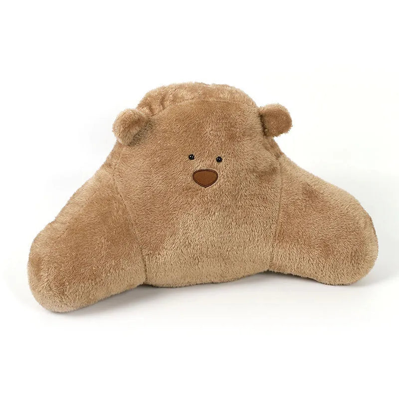 Plush cartoon little bear vehicle head restraint neck protector in arm white bear style for car seat