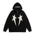 Hip Hop XINGX printed hoodie for men in black with letter pattern, cotton long sleeve