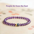 Purple lotus retro bracelet for women made from mixed materials.
