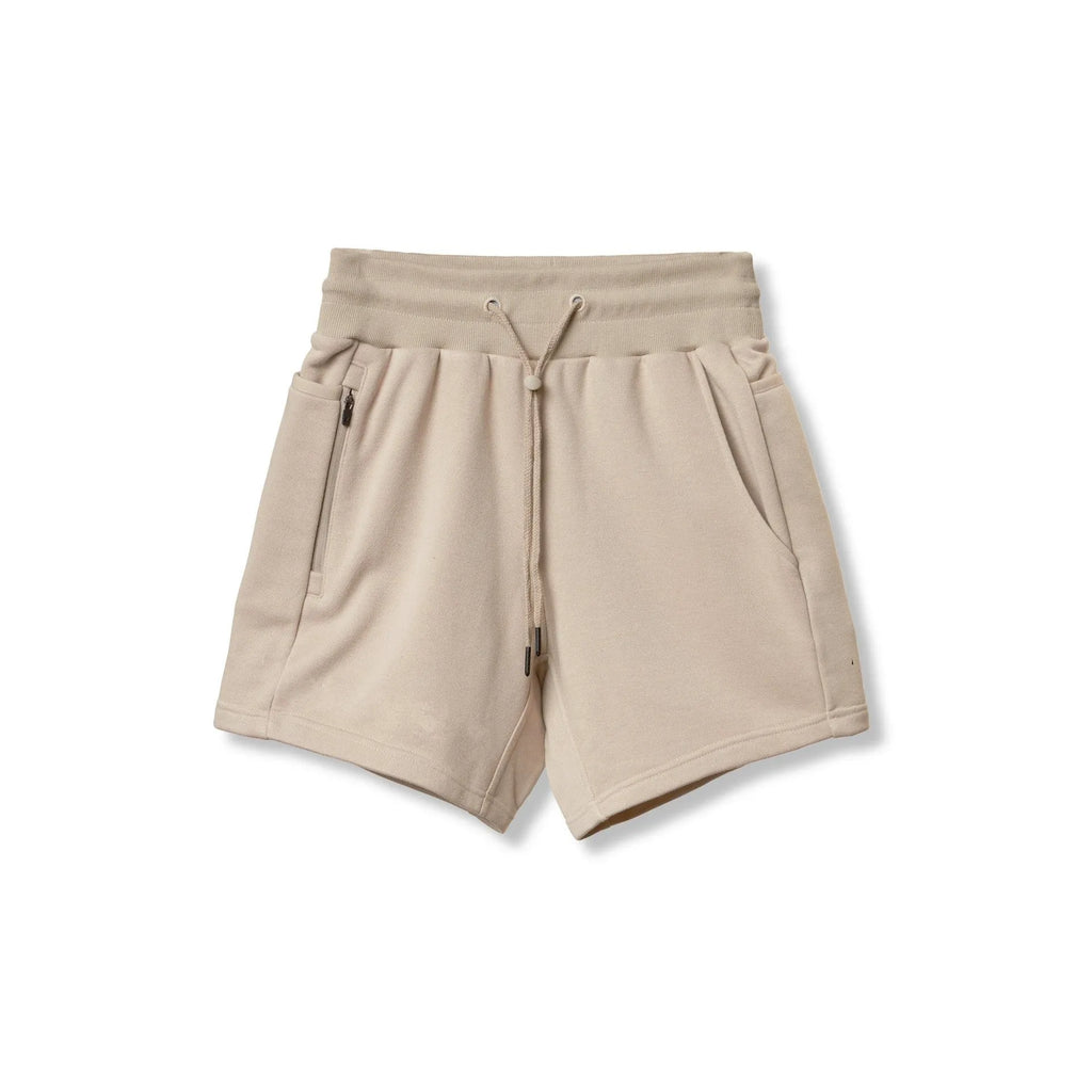 Men's five-point cotton sports shorts in army green, black, white and khaki for running and training