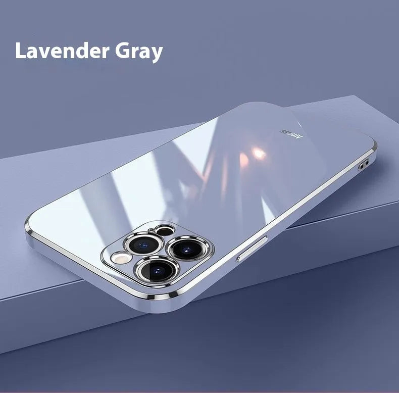 6D straight edge electroplating phone case for iPhone 15 and iPhone 16 in mint green colour