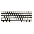White Japanese PBT keycap full set with 100 keys and sublimation printing for mechanical keyboards.