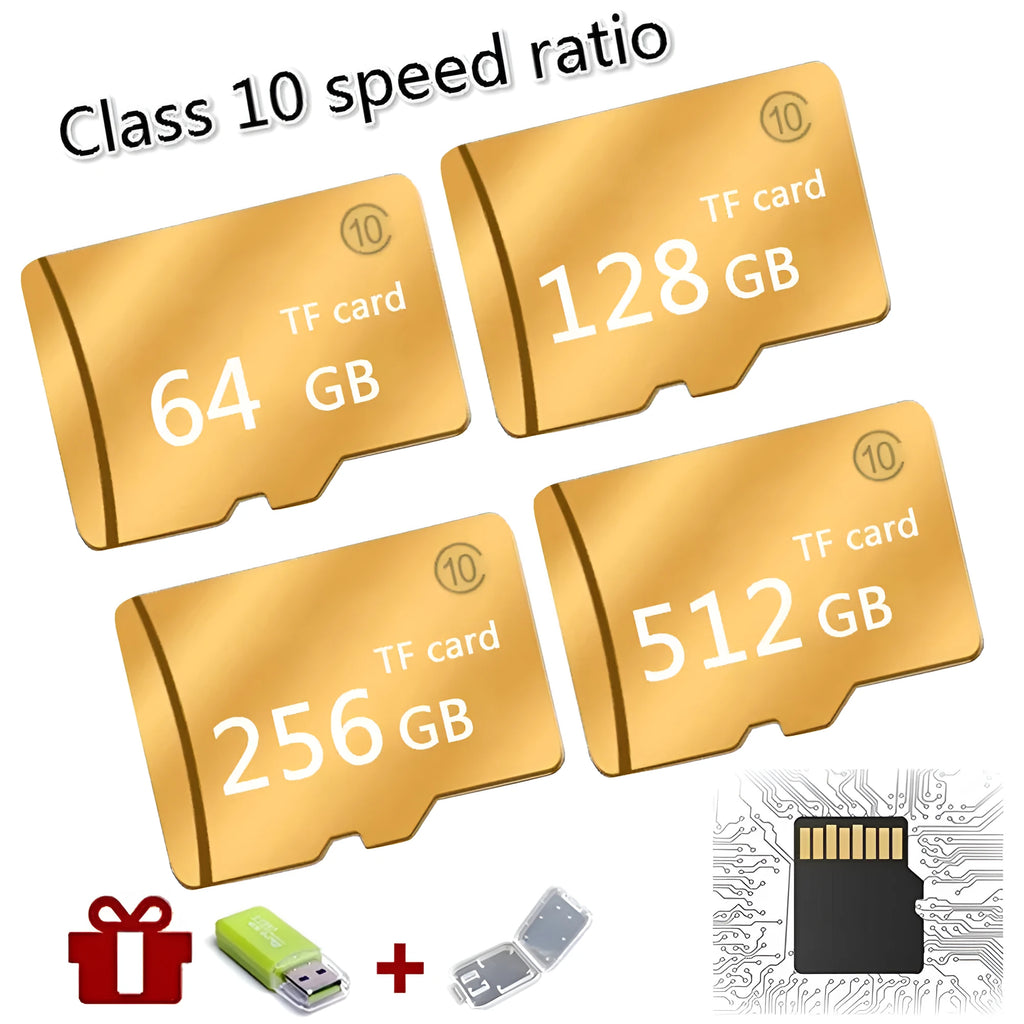 SD memory card recorder in black with 128GB capacity rating