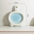 Ceramic cat bowl with non-slip rubber base in blue, green, pink or yellow colour options