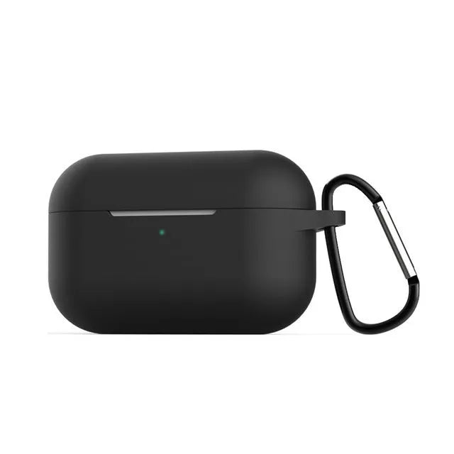 AirPods Pro silicone protective cover in multiple colours showing buckle-detailed and solid options