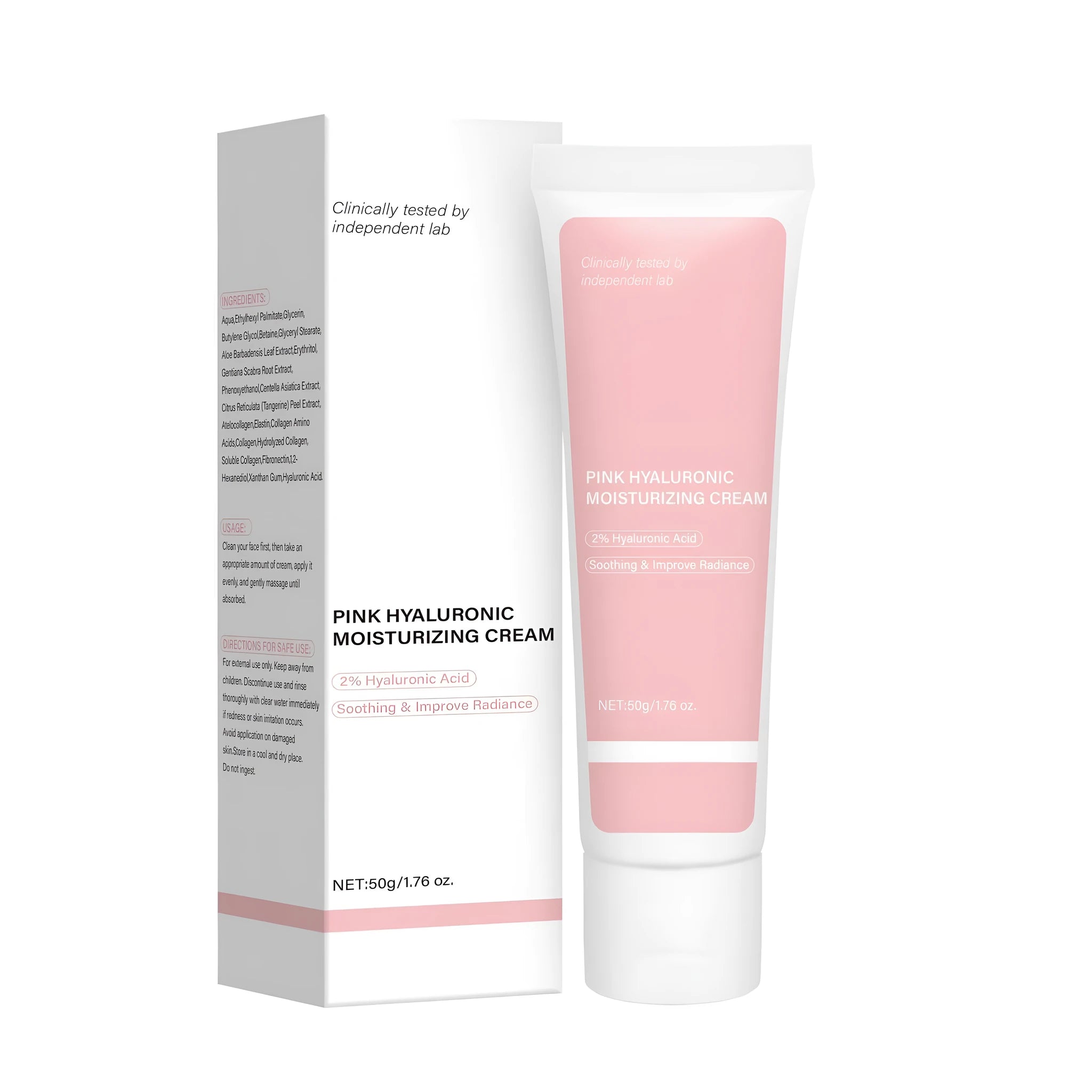 Hyaluronic acid moisturising cream 50g container with FP-E012 specification code