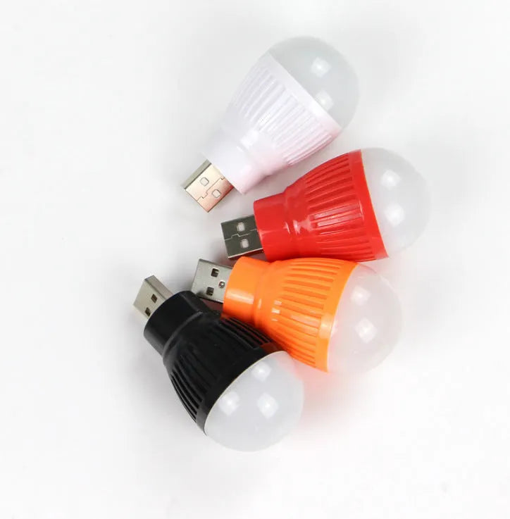 Mini USB night light with ABS shade and metal lamp holder, 20x40x55mm, 5V USB plug-in, random colour