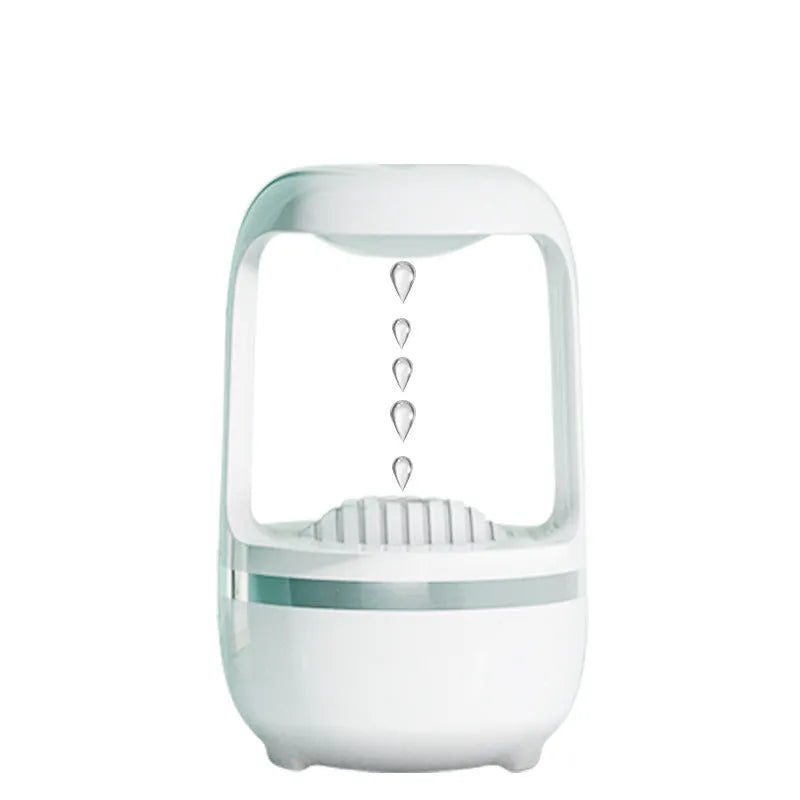 Anti-gravity humidifier with water drop backflow circulation and 500ml capacity for bedroom or office use