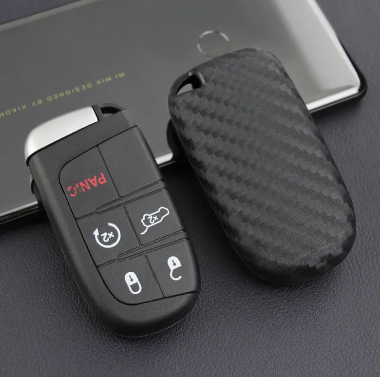 Silicone protective case for Dodge Chrysler Fiat remote car key fob in single bag colour.
