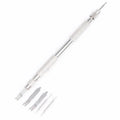 Silver iron double end detachable watch earbuds 5-piece set with spare needles in OPP bag
