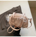 Women's bandage bow handbag in PU leather with phone compartment and sewing thread detail