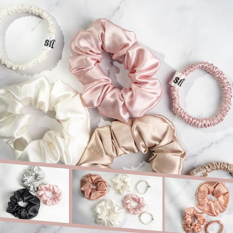 Mulberry silk women's hairband in simple style, available in 16 colours, size 7.5 x 7.5 x 6cm