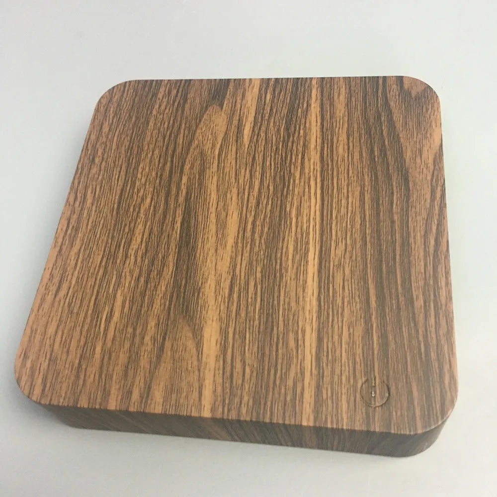 14cm magnetic levitation galaxy moon lamp floating above square walnut colour base