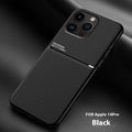 Promax textured magnetic silicone phone case for Apple iPhone 14 series in black with leather-style finish