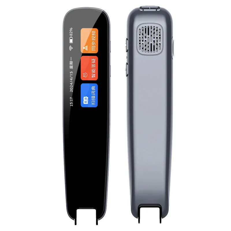 Dark grey offline scan translation talking pen for English language study measuring 138mm