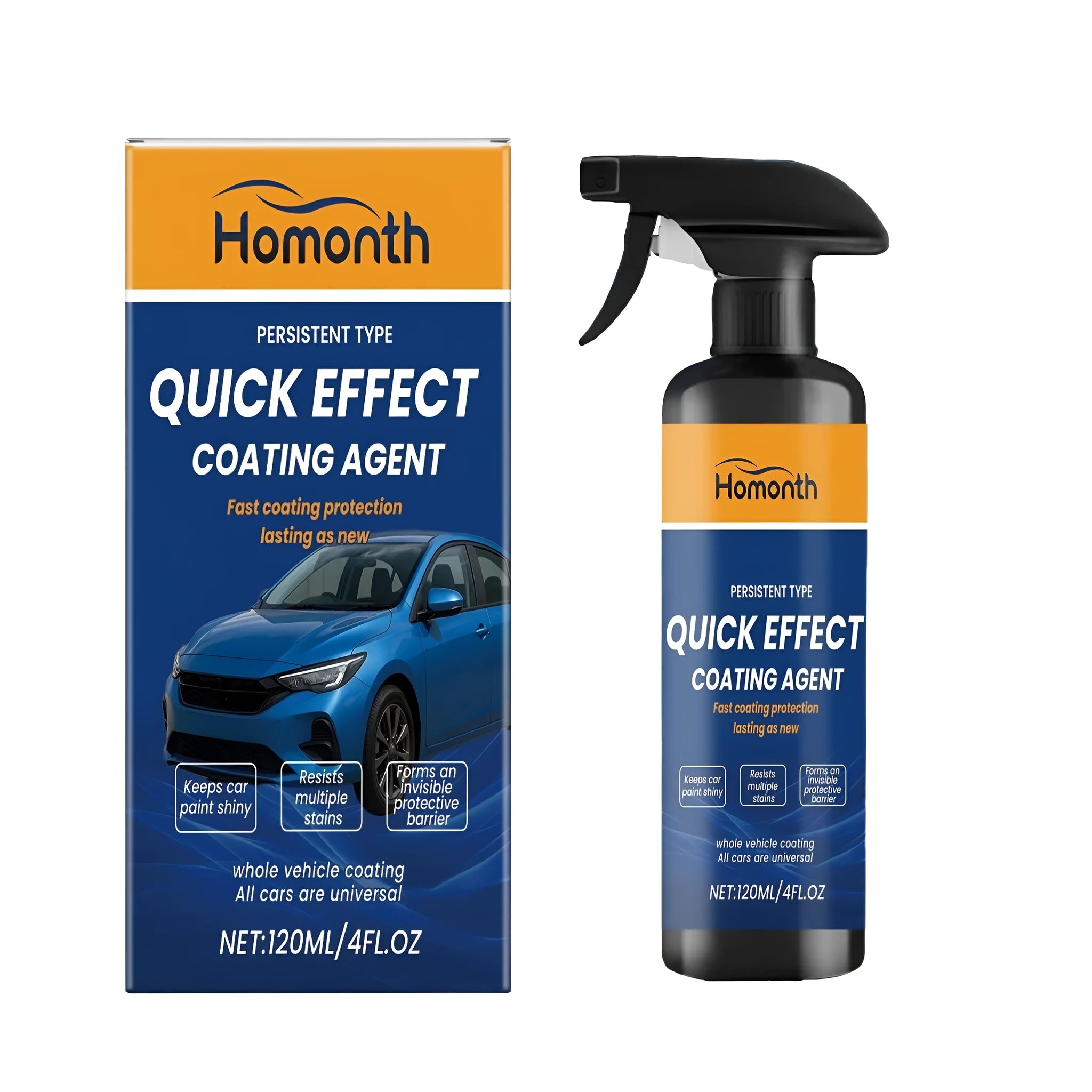 Quick Effect Car Coating Agent 120ml bottle with PTFE formula for automotive paint protection