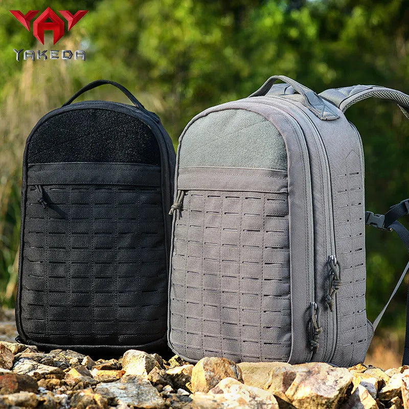 Camouflage 600D polyester outdoor hiking backpack with ergonomic shoulder straps
