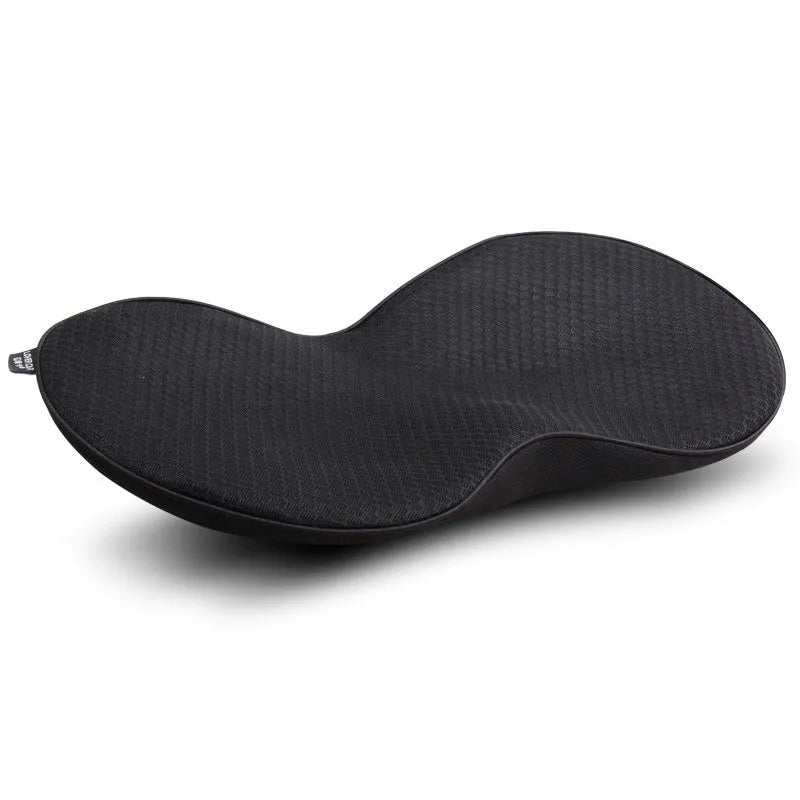 Flat style memory foam car seat cushion for height increase, shown in available colour options.
