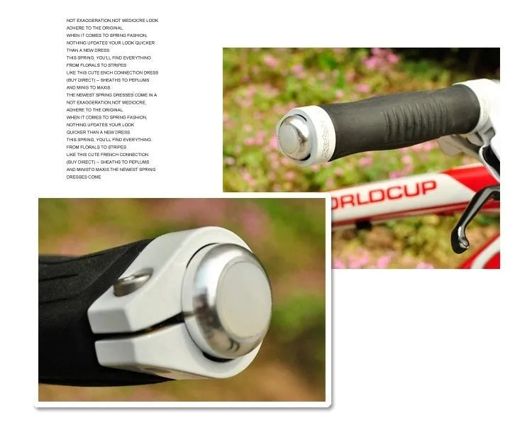 Aluminium alloy bicycle handlebar end light in black finish with white rubber lampshade