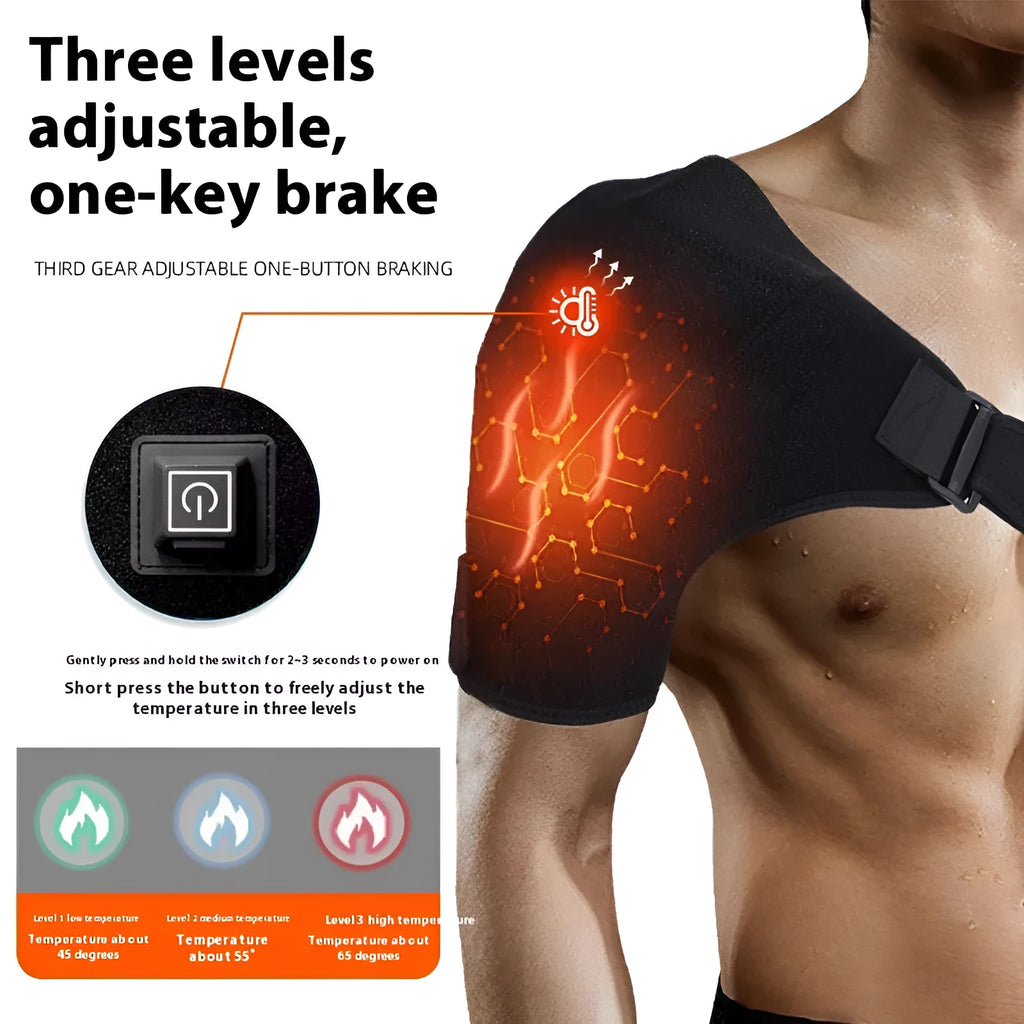 USB plug-in electric heating pad designed for shoulders, shown in standard colour