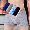 Pack of 4 men's antibacterial polyester elastic shorts in solid line style colour, sizes L to 4XL