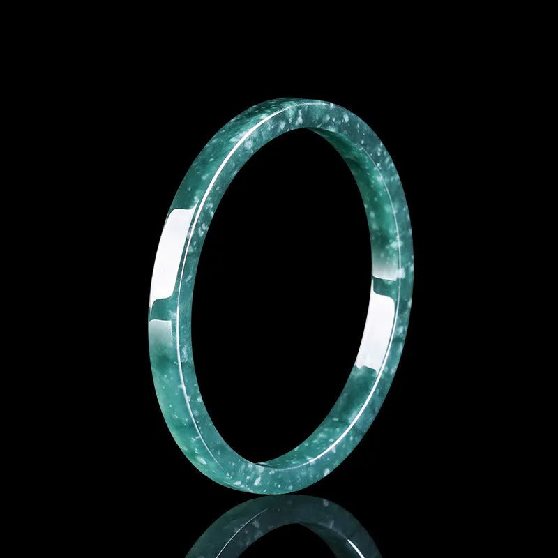 Natural jade blue water square bracelet in blue green-blue, women's simple style, with certificate and gift box
