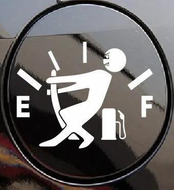 EF tank identification car sticker, 12x9cm film body decal in black, white or colour gradient style options